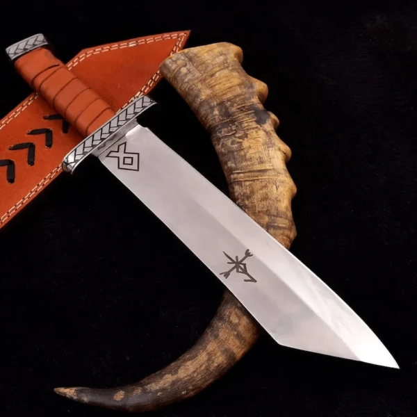 Knife with Leather