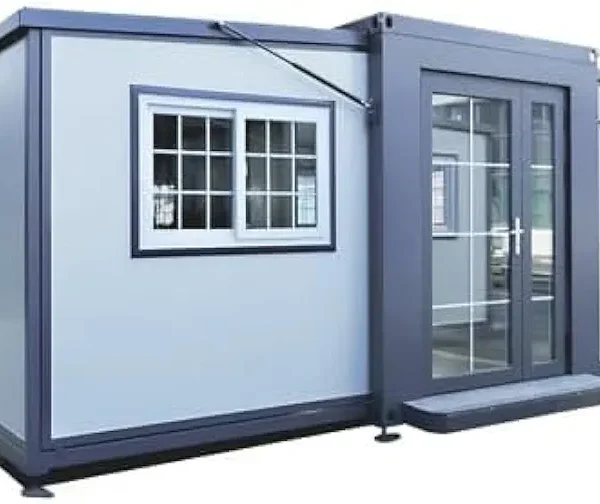 Portable Prefabricated Tiny Home to live in 13x20ft, Mobile Expandable Plastic Prefab House including toilet & shower inside for living, and used for Booth, Office, Guard House, Shop, Villa, Warehouse