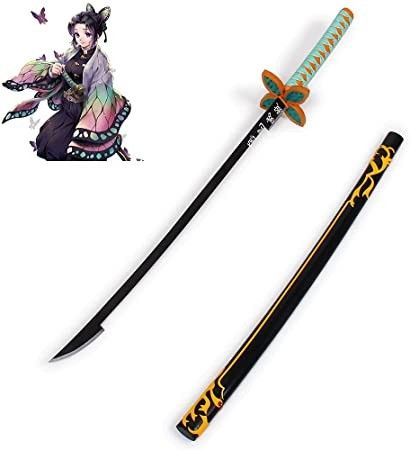 Katana Demon Slayer Cosplay Kochou Shinobu Samurai Sword 104cm Japanese Saber Anime Anime Sword Ninja for Anime Fans Halloween Props Birthday Gift