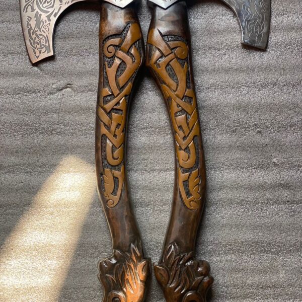 Handmade Wolf Axe Set